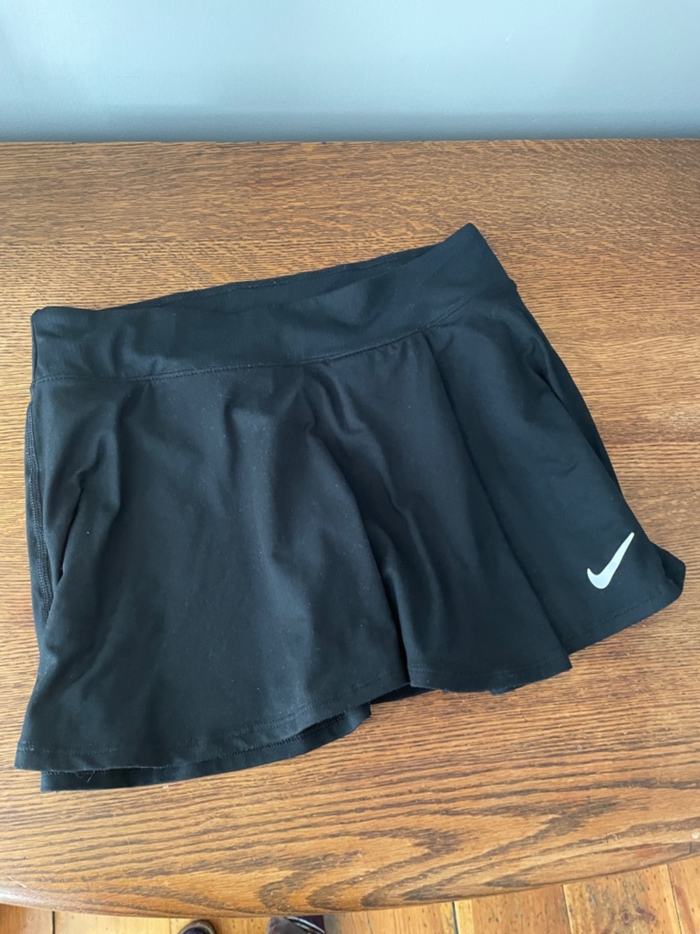 Nike Black Women's Athletic Skort with White Swoosh